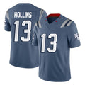 Punc NE.Patriots #13 Mack Hollins Player Blue Limited Rivalries Collection Home Game Stitched Jerseys