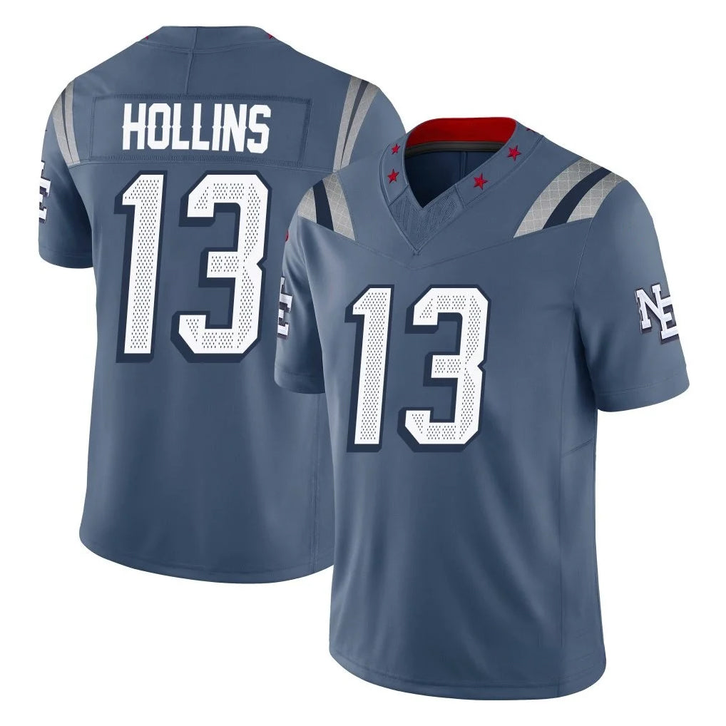 Punc NE.Patriots #13 Mack Hollins Player Blue Limited Rivalries Collection Home Game Stitched Jerseys