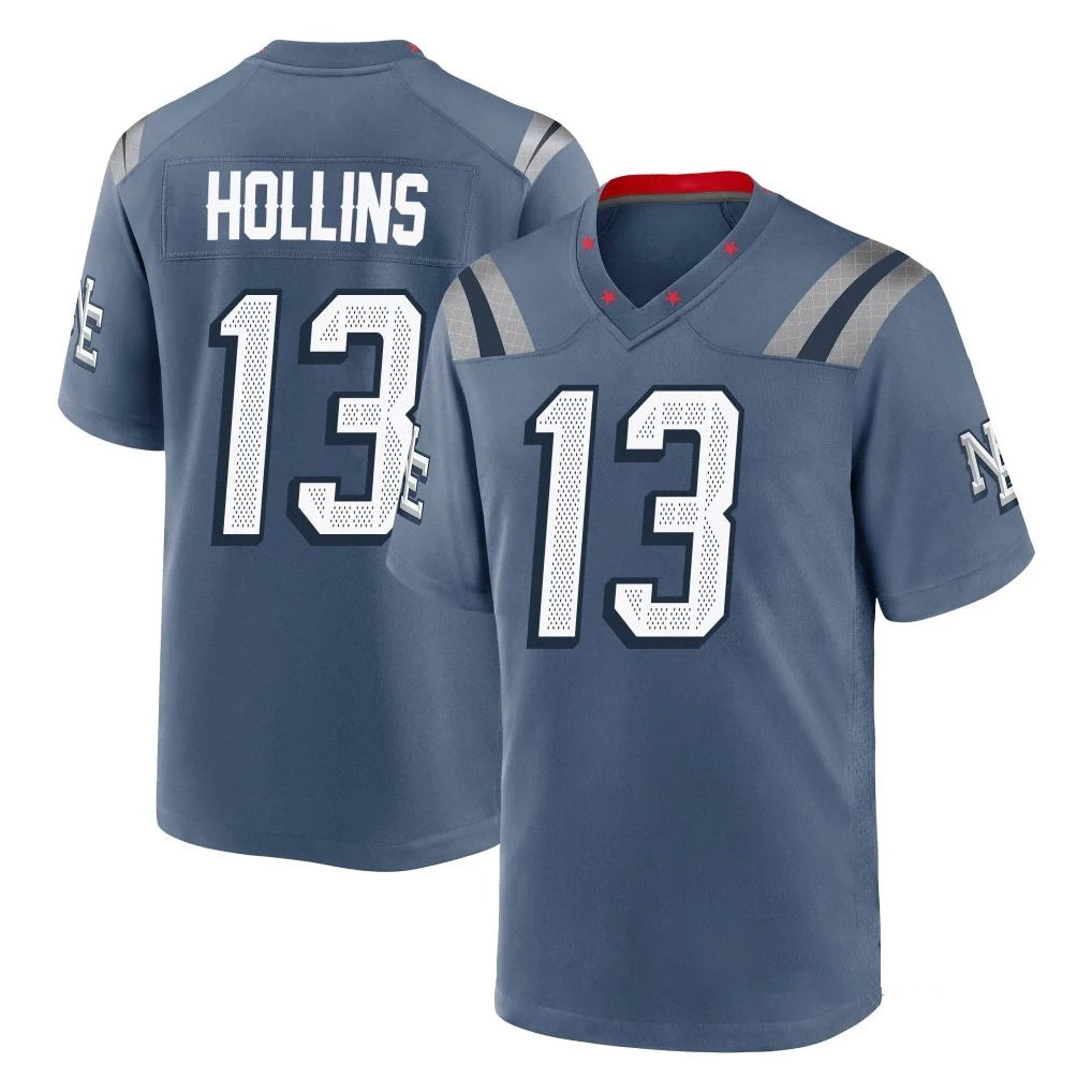 Punc NE.Patriots #13 Mack Hollins Player Blue Rivalries Collection Home Game Stitched Jerseys