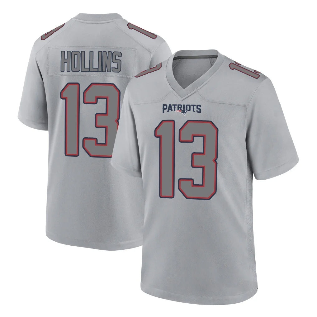 Punc NE.Patriots #13 Mack Hollins Player Gray Fashion Limited Home Game Stitched Jerseys