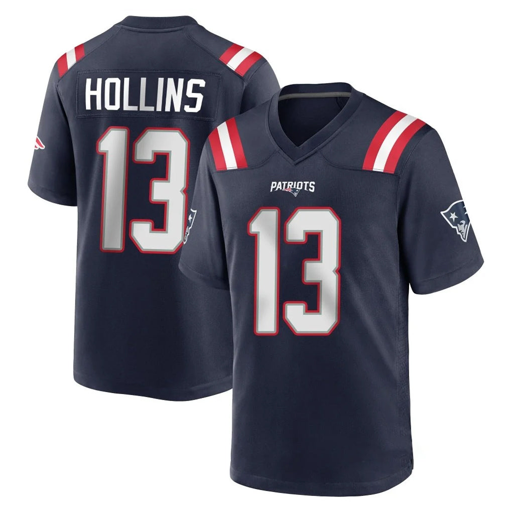 Punc NE.Patriots #13 Mack Hollins Player Navy Home Game Stitched Jerseys