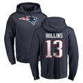 Punc NE.Patriots #13 Mack Hollins Player Navy LOGO Pullover Hoodies Home Game Stitched Jerseys