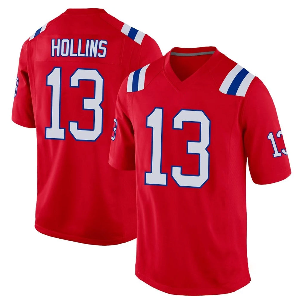 Punc NE.Patriots #13 Mack Hollins Player Red Home Game Stitched Jerseys