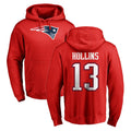 Punc NE.Patriots #13 Mack Hollins Player Red LOGO Pullover Hoodies Home Game Stitched Jerseys