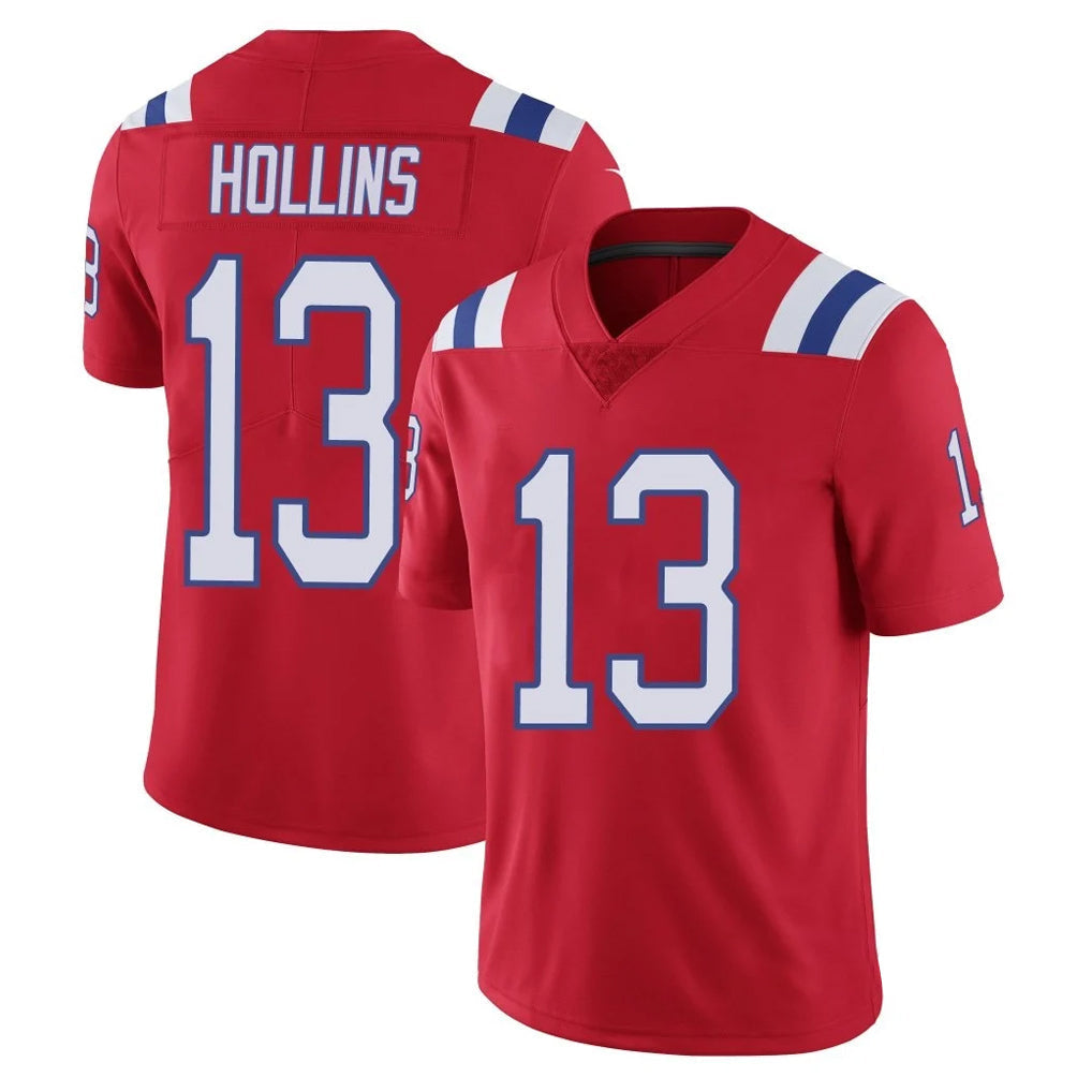 Punc NE.Patriots #13 Mack Hollins Player Red Limited Vapor F.U.S.E. Home Game Stitched Jerseys