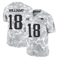 Punc NE.Patriots #18 Kyle Williams Player Arctic Camo Salute To Service Limited Game Stitched Jerseys