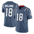Punc NE.Patriots #18 Kyle Williams Player Blue Limited Rivalries Collection Home Game Stitched Jerseys