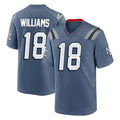 Punc NE.Patriots #18 Kyle Williams Player Blue Rivalries Collection Home Game Stitched Jerseys