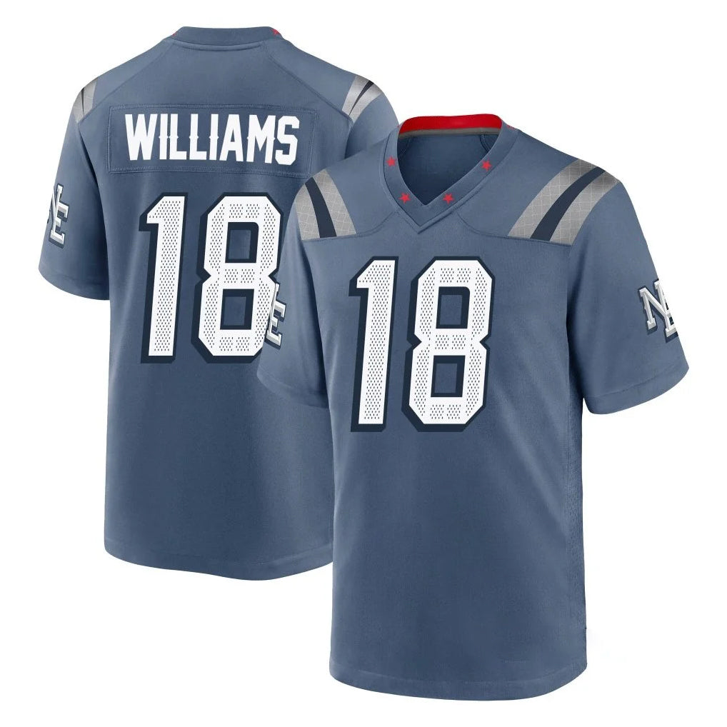 Punc NE.Patriots #18 Kyle Williams Player Blue Rivalries Collection Home Game Stitched Jerseys