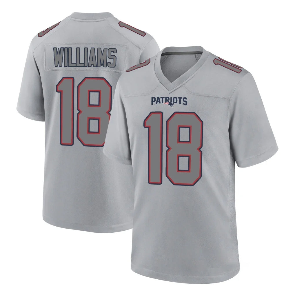 Punc NE.Patriots #18 Kyle Williams Player Gray Fashion Limited Home Game Stitched Jerseys