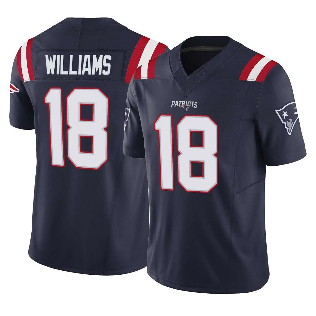 Punc NE.Patriots #18 Kyle Williams Player Navy Limited Vapor F.U.S.E. Home Game Stitched Jerseys