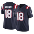 Punc NE.Patriots #18 Kyle Williams Player Navy Limited Vapor F.U.S.E. Home Game Stitched Jerseys