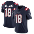 Punc NE.Patriots #18 Kyle Williams Player Navy Vapor Untouchable Home Game Stitched Jerseys