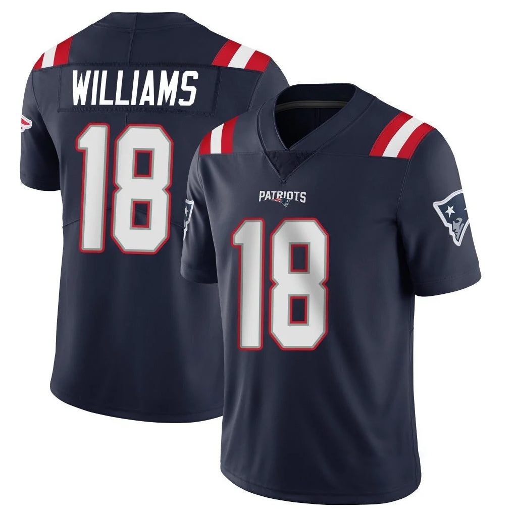 Punc NE.Patriots #18 Kyle Williams Player Navy Vapor Untouchable Home Game Stitched Jerseys