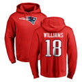 Punc NE.Patriots #18 Kyle Williams Player Red LOGO Pullover Hoodies Home Game Stitched Jerseys