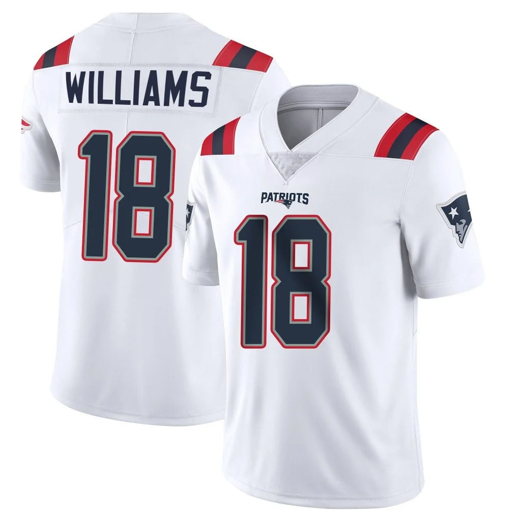 Punc NE.Patriots #18 Kyle Williams Player White Vapor Untouchable Home Game Stitched Jerseys