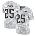 Punc NE.Patriots #25 Marcus Jones Player Arctic Camo Salute To Service Limited Game Stitched Jerseys