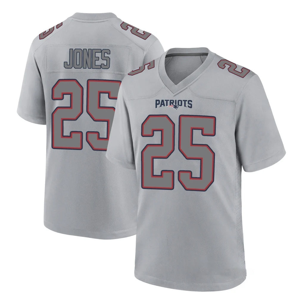 Punc NE.Patriots #25 Marcus Jones Player Gray Fashion Limited Home Game Stitched Jerseys