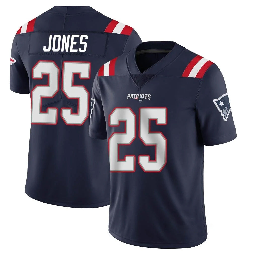 Punc NE.Patriots #25 Marcus Jones Player Navy Vapor Untouchable Home Game Stitched Jerseys
