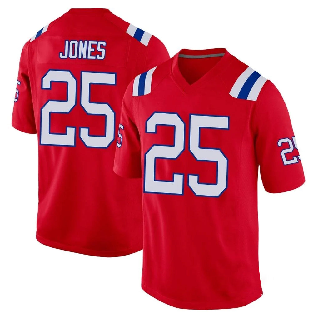 Punc NE.Patriots #25 Marcus Jones Player Red Home Game Stitched Jerseys