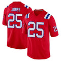 Punc NE.Patriots #25 Marcus Jones Player Red Home Game Stitched Jerseys