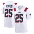 Punc NE.Patriots #25 Marcus Jones Player White Home Game Stitched Jerseys