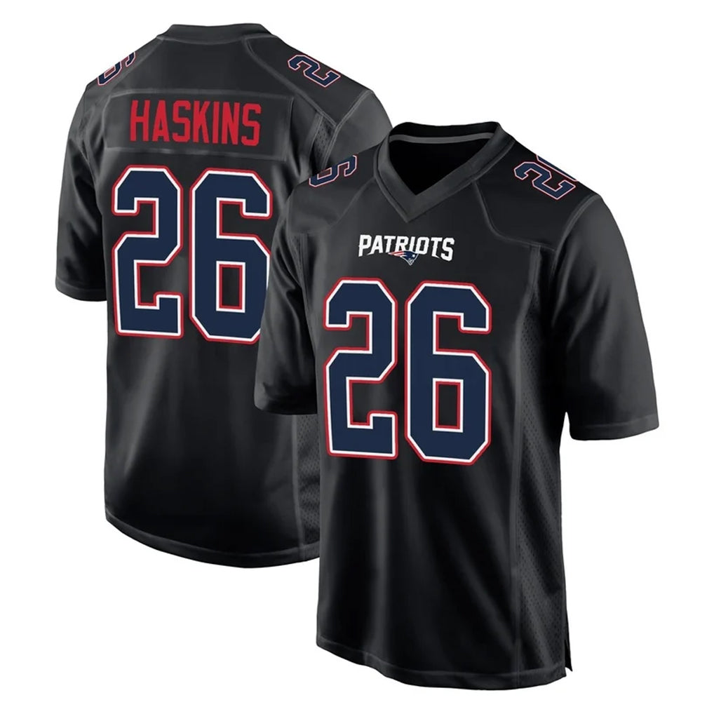 Punc NE.Patriots #26 Hassan Haskins Player Carbon Fashion Limited Home Game Stitched Jerseys