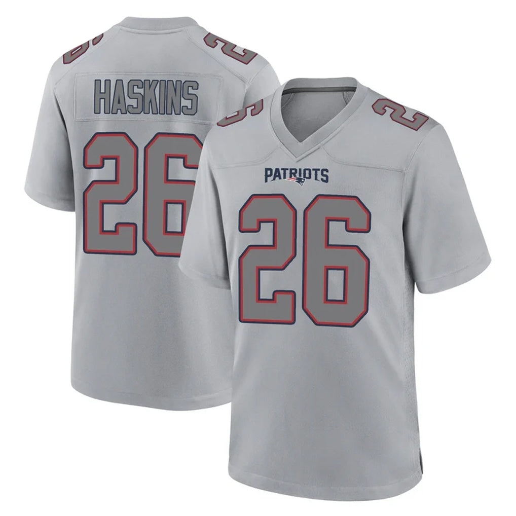 Punc NE.Patriots #26 Hassan Haskins Player Gray Fashion Limited Home Game Stitched Jerseys