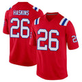 Punc NE.Patriots #26 Hassan Haskins Player Red Home Game Stitched Jerseys