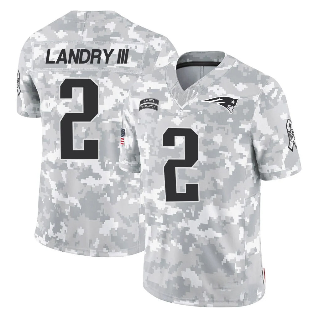 Punc NE.Patriots #2 Harold Landry III Player Arctic Camo Salute To Service Limited Game Stitched Jerseys