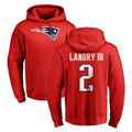 Punc NE.Patriots #2 Harold Landry III Player Red LOGO Pullover Hoodies Home Game Stitched Jerseys