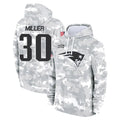 Punc NE.Patriots #30 Jam Miller Player Arctic Camo Salute to Service Pullover Hoodies Limited Game Stitched Jerseys