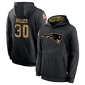 Punc NE.Patriots #30 Jam Miller Player Black Salute to Service Hoodies Limited Game Stitched Jerseys
