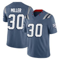 Punc NE.Patriots #30 Jam Miller Player Blue Limited Rivalries Collection Home Game Stitched Jerseys