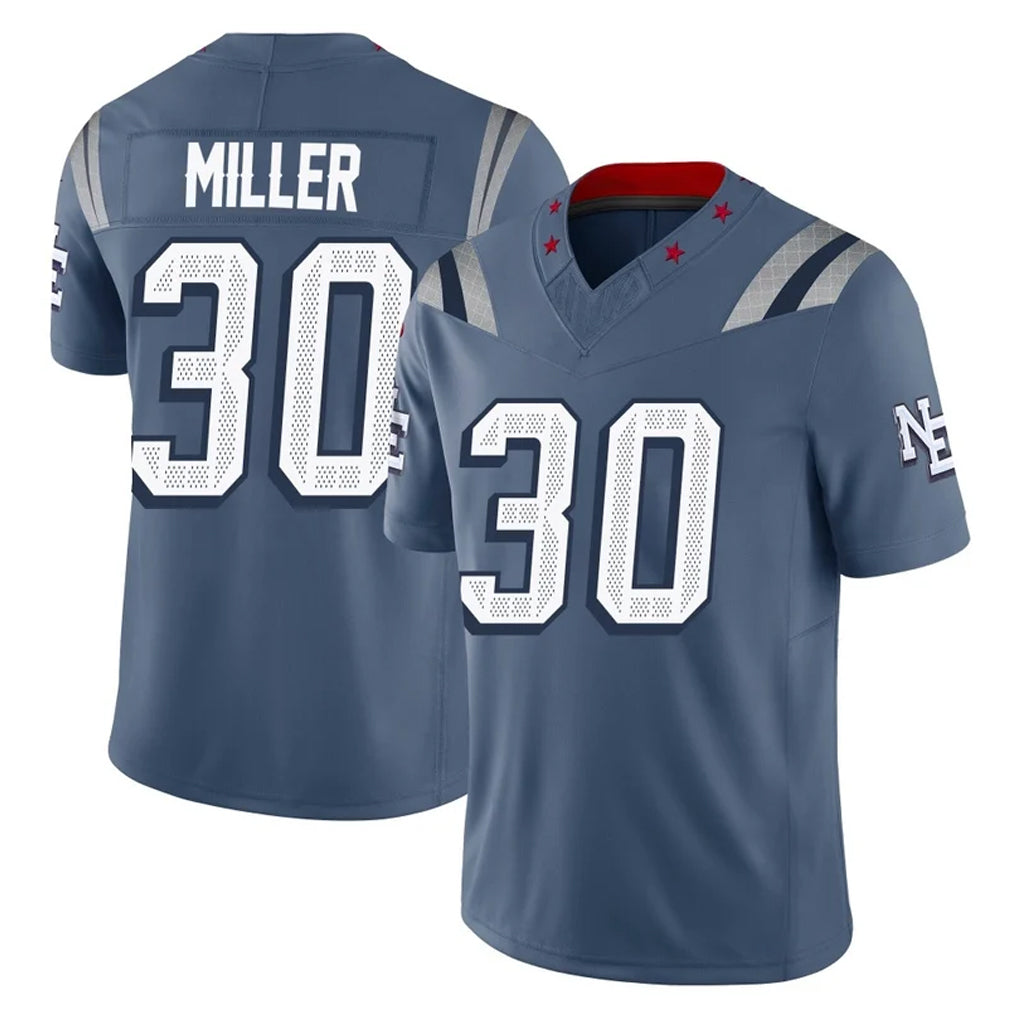 Punc NE.Patriots #30 Jam Miller Player Blue Limited Rivalries Collection Home Game Stitched Jerseys