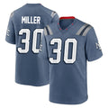 Punc NE.Patriots #30 Jam Miller Player Blue Rivalries Collection Home Game Stitched Jerseys