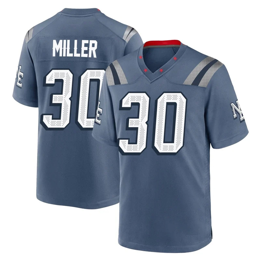 Punc NE.Patriots #30 Jam Miller Player Blue Rivalries Collection Home Game Stitched Jerseys