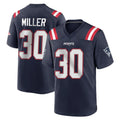 Punc NE.Patriots #30 Jam Miller Player Navy Home Game Stitched Jerseys