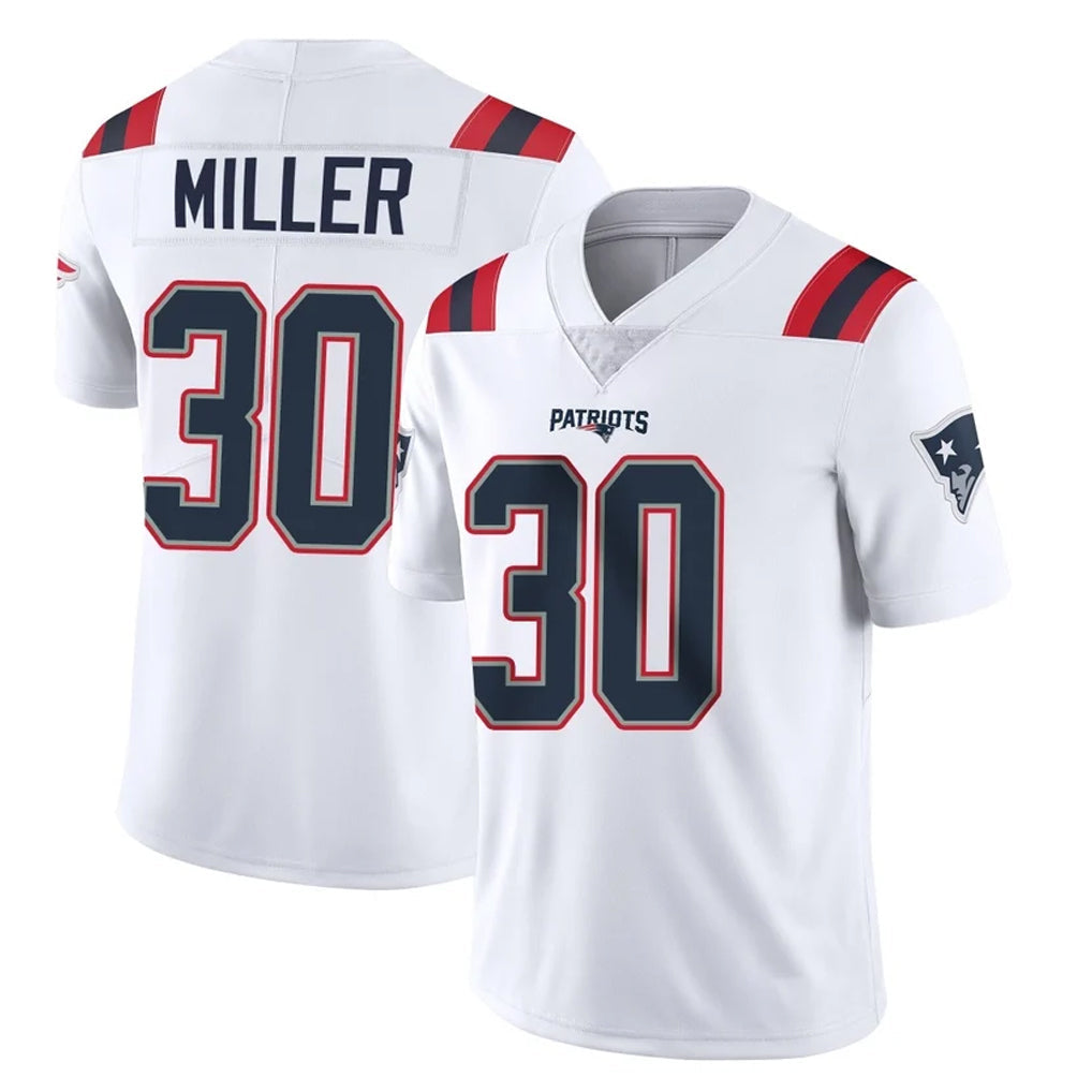 Punc NE.Patriots #30 Jam Miller Player White Vapor Untouchable Home Game Stitched Jerseys