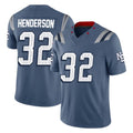 Punc NE.Patriots #32 TreVeyon Henderson Player Blue Limited Rivalries Collection Home Game Stitched Jerseys