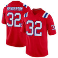 Punc NE.Patriots #32 TreVeyon Henderson Player Red Home Game Stitched Jerseys