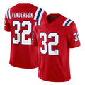 Punc NE.Patriots #32 TreVeyon Henderson Player Red Limited Vapor F.U.S.E. Home Game Stitched Jerseys