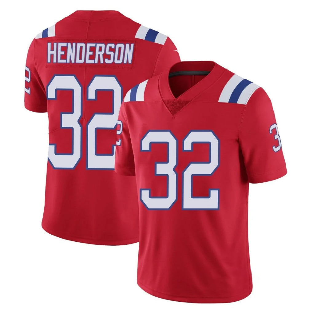 Punc NE.Patriots #32 TreVeyon Henderson Player Red Vapor Untouchable Home Game Stitched Jerseys