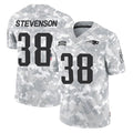 Punc NE.Patriots #38 Rhamondre Stevenson Player Arctic Camo Salute To Service Limited Game Stitched Jerseys