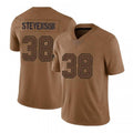 Punc NE.Patriots #38 Rhamondre Stevenson Player Brown Salute To Service Limited Stitched Jerseys