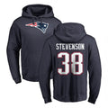 Punc NE.Patriots #38 Rhamondre Stevenson Player Navy LOGO Pullover Hoodies Home Game Stitched Jerseys