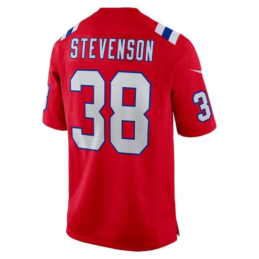 Punc NE.Patriots #38 Rhamondre Stevenson Player Red Home Game Stitched Jerseys