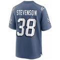 Punc NE.Patriots #38 Rhamondre Stevenson Player Storm Blue Rivalries Collection Game Stitched Jerseys