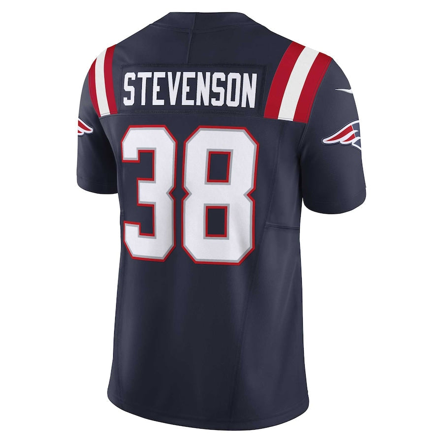 Punc NE.Patriots #38 Rhamondre Stevenson Player Vapor F.U.S.E. Limited Navy Stitched Jerseys