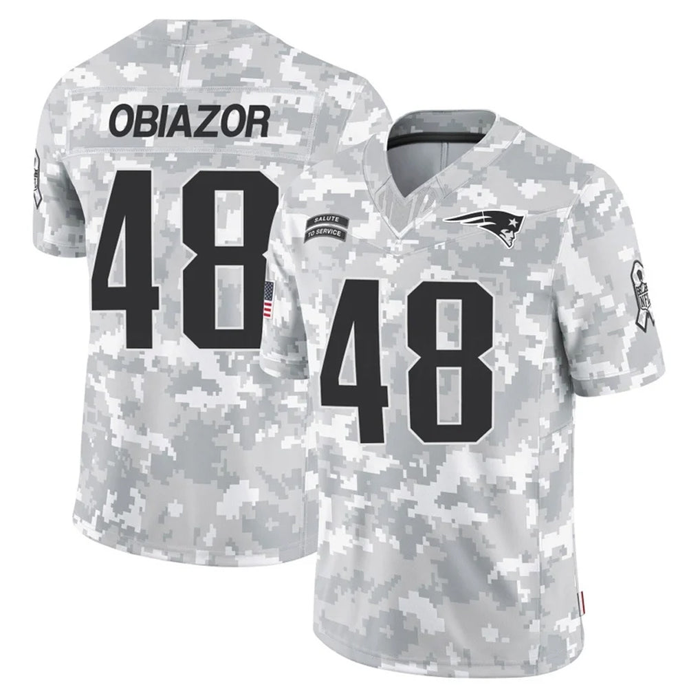Punc NE.Patriots #48 Namdi Obiazor Player Arctic Camo Salute To Service Limited Game Stitched Jerseys